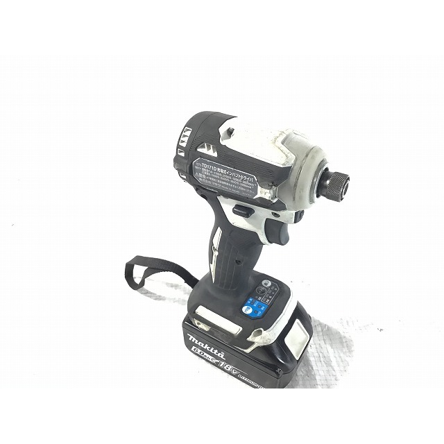 Makita(マキタ)の☆中古品☆makita マキタ 18V 充電式インパクトドライバ TD171D 白/ホワイト 6.0Ahバッテリー(BL1860B)付 68188 自動車/バイクのバイク(工具)の商品写真