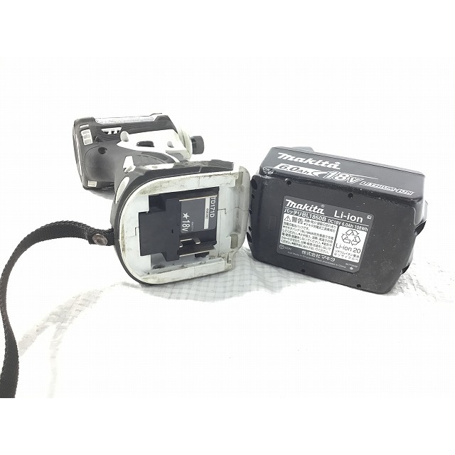 Makita(マキタ)の☆中古品☆makita マキタ 18V 充電式インパクトドライバ TD171D 白/ホワイト 6.0Ahバッテリー(BL1860B)付 68188 自動車/バイクのバイク(工具)の商品写真