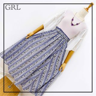 グレイル(GRL)の«新品» GRL シフォントップス スカート コーデ 春夏 おしゃれ BAILA(セット/コーデ)