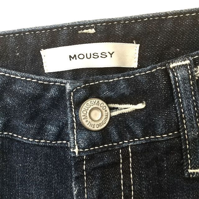 moussy(マウジー)のMOUSSYダメージ加工スキニーデニムパンツW24約64cm レディースのパンツ(デニム/ジーンズ)の商品写真