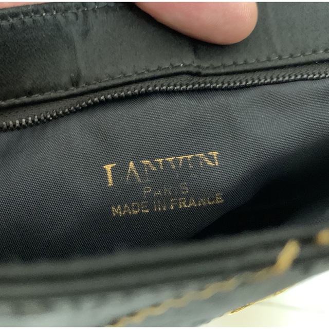 LANVIN PARIS 80s フランス製 金糸装飾 チェーンショルダーバッグ 定番