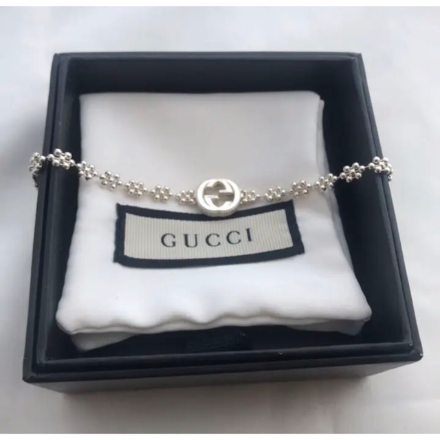 GUCCI グッチ インターロッキングG シルバー ブレスレット 美品 箱付き