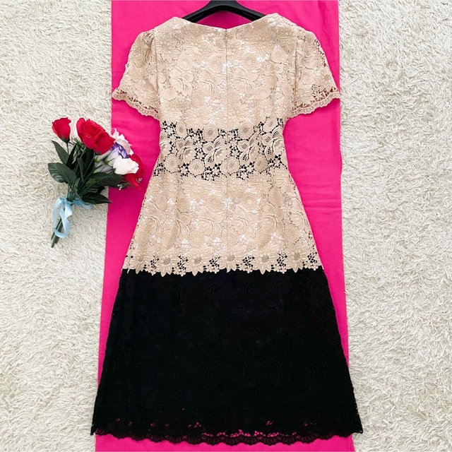 新品未使用品 大きいサイズXL エムズグレイシー 膝丈ワンピース 刺繍