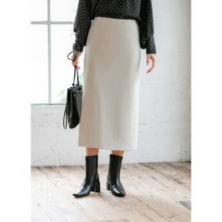 スタイルデリ(STYLE DELI)のSTYLE DELI　厚地ポンチ80cm丈ペンシルスカート　Mサイズ　エクリュ(その他)