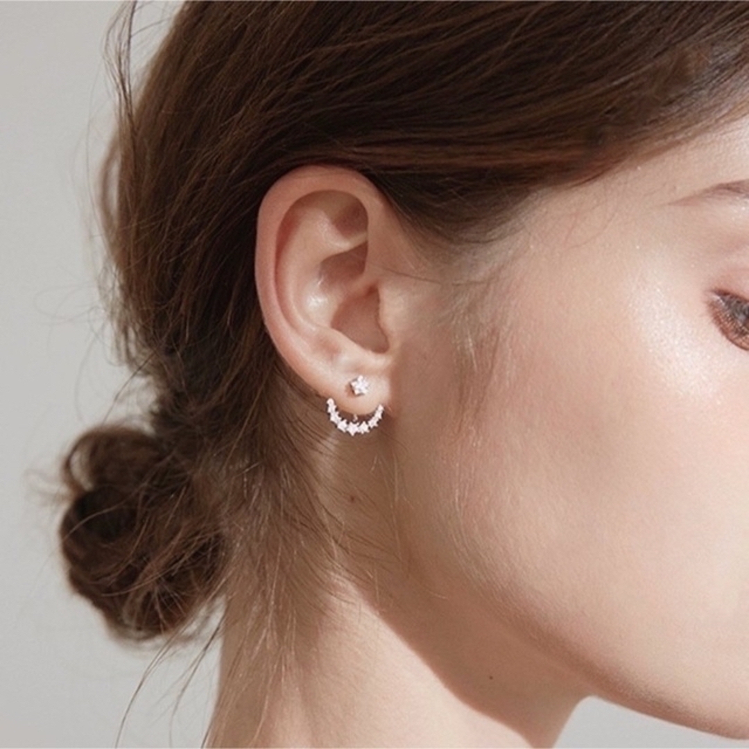 DEUXIEME CLASSE(ドゥーズィエムクラス)の2way moonstar jacket pierce silver925 レディースのアクセサリー(ピアス)の商品写真