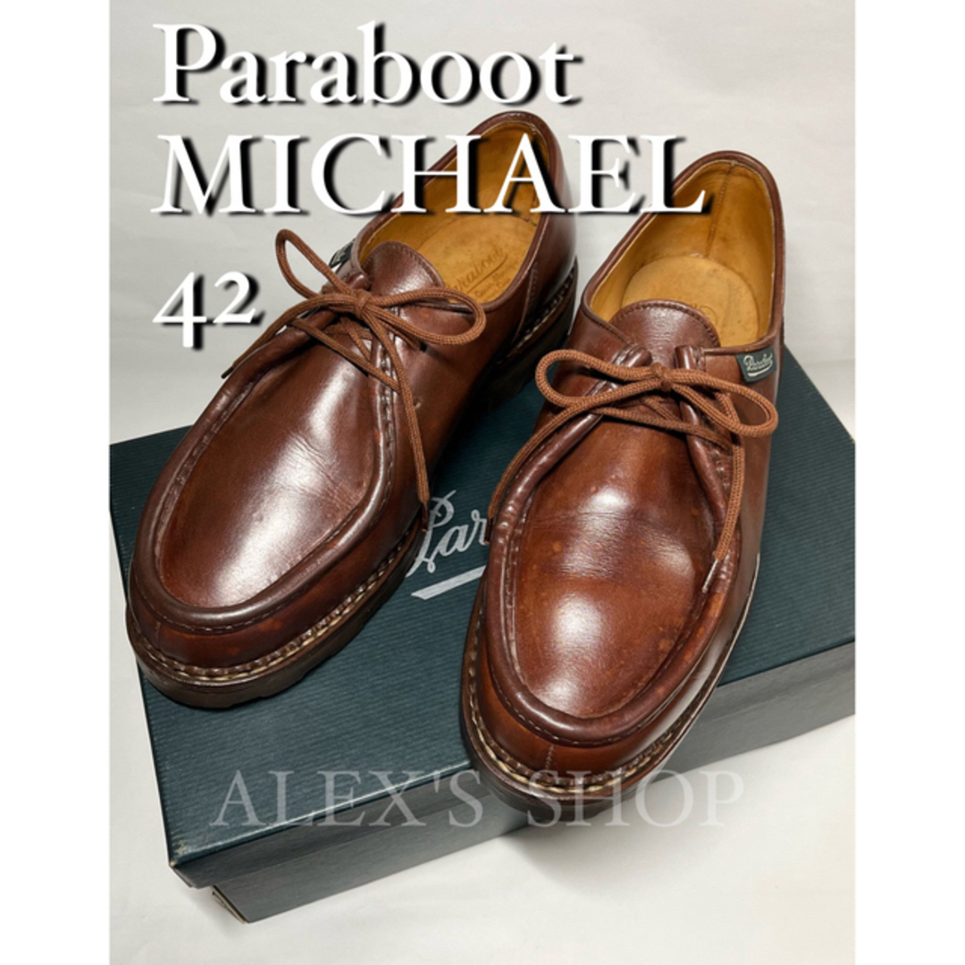 Paraboot ミカエル コードバン　ポニー 42 マロン　ブラウン