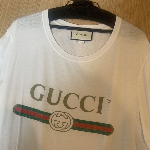 極美品】GUCCI プリント ウォッシュドオーバーサイズ Tシャツ S グッチ