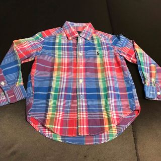 ラルフローレン(Ralph Lauren)の美品☆ラルフローレン 長袖シャツ Polo ベビー キッズチェック 110 4T(ブラウス)