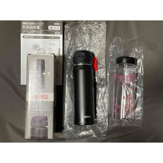 サーモス(THERMOS)の【サーモス】水筒0.5L 黒／ムーミンのクリアボトル0.5Lの2点セット(水筒)