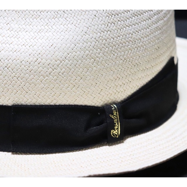 ボルサリーノ》新品 春夏モデル 天然草 パナマハット 麦わら帽子 57(M