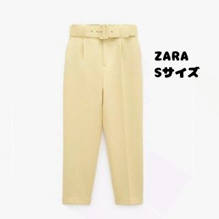 ザラ(ZARA)のZARA　ベルト付きハイウエストパンツ(カジュアルパンツ)