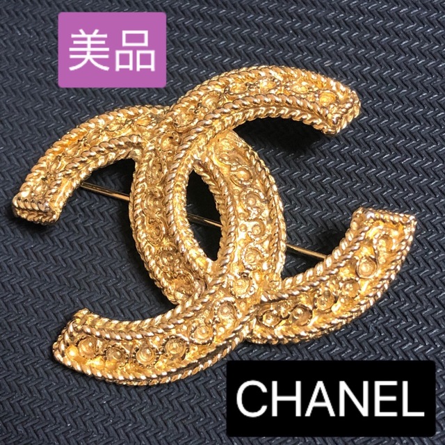 CHANEL 美品 シャネル ヴィンテージ ココ ブローチ