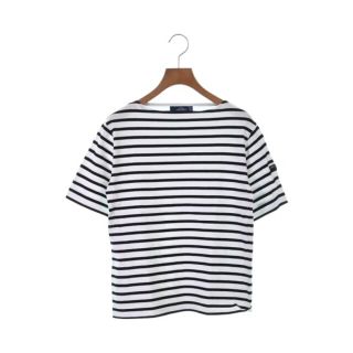 セントジェームス(SAINT JAMES)のSAINT JAMES Tシャツ・カットソー 1(S位) 白x黒(ボーダー) 【古着】【中古】(カットソー(半袖/袖なし))