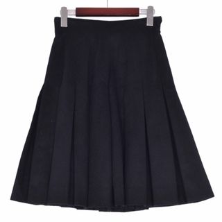 クリスチャンディオール(Christian Dior)の美品 Vintage クリスチャンディオール Christian Dior PRETAPORTER スカート プリーツスカート ウール M ブラック(ひざ丈スカート)