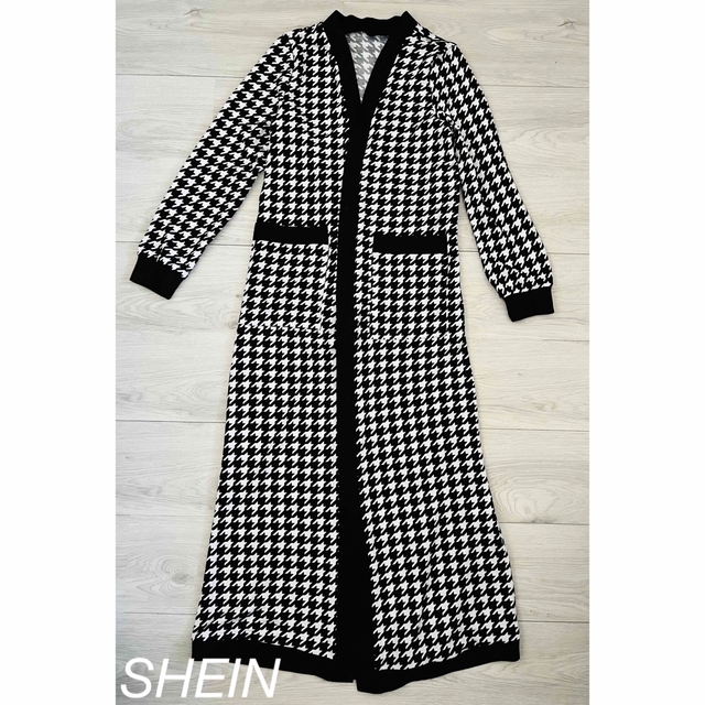 【新品・未使用】SHEIN＊千鳥格子カーディガン レディースのトップス(カーディガン)の商品写真