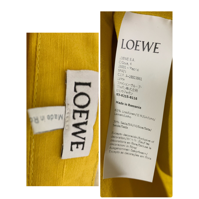 美品LOEWE ロエベ　アナグラムドルマンスリーブシャツ