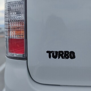 TURBO　ターボ　カッティングステッカー　シール　アウトドア　カスタム　ロゴ(車外アクセサリ)