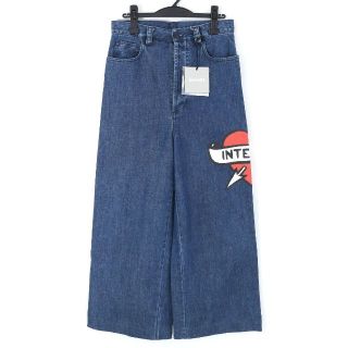 スンネイ(SUNNEI)のスンネイ 18AW タトゥープリントウォッシュドデニムワイドパンツ(デニム/ジーンズ)