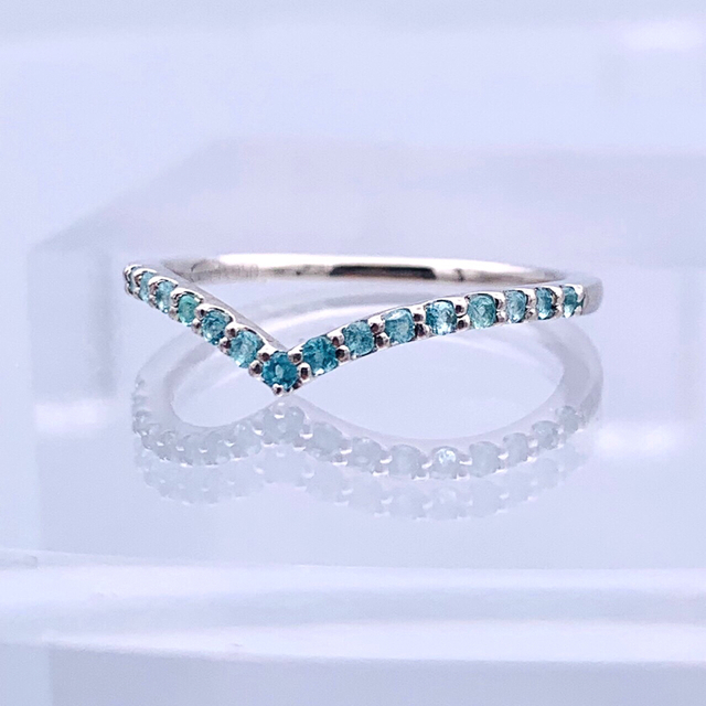 ✴︎極美品　PT950 プラチナ 0.16ct パライバトルマリン リング