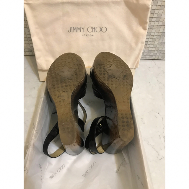 JIMMY CHOO(ジミーチュウ)のJIMMY CHOOのウエッジソールサンダル レディースの靴/シューズ(サンダル)の商品写真