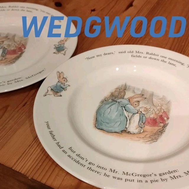 WEDGWOOD(ウェッジウッド)のWEDGWOOD ピーターラビット プレート2枚 インテリア/住まい/日用品のキッチン/食器(食器)の商品写真
