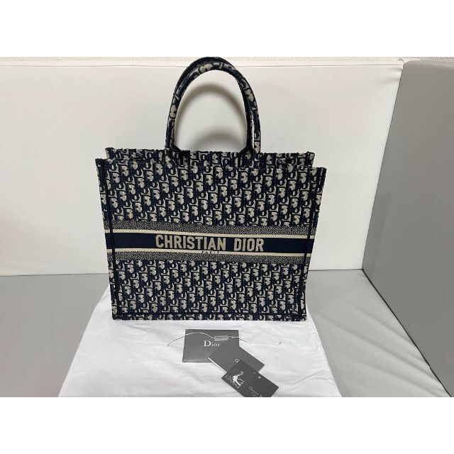 上質で快適 Christian 美品 ディオール Dior ブックトート ラージ