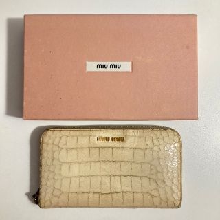 ミュウミュウ(MIU MIU)のmiumiu 長財布 /ライトベージュ(財布)