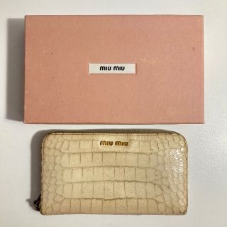 ミュウミュウ(miumiu)のmiumiu 長財布 /ライトベージュ(財布)