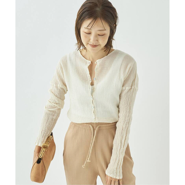plage*アトリエフランセSP HENLY NECK L/SL シャツ-