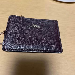 コーチ(COACH)のCOACH コインケース パスケース キーリング付 茶系 F12186 (パスケース/IDカードホルダー)