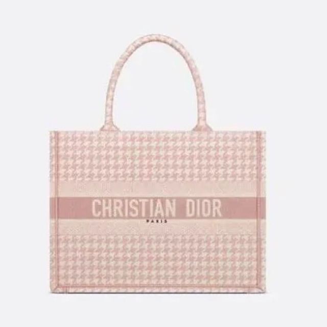 Christian Dior - Dior ブックトート　千鳥柄格子　ピンク