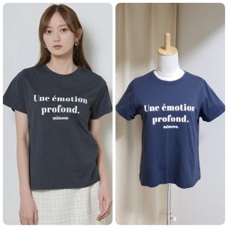 スナイデル(SNIDEL)のSNIDEL スナイデル SustainableロゴＴ NVY ネイビー 青(Tシャツ(半袖/袖なし))