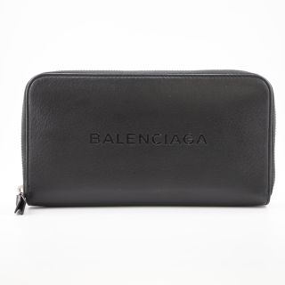 バレンシアガ(Balenciaga)のバレンシアガ BALENCIAGA 長財布
 クリアロゴ エブリデイ コンチネンタル ラウンドファスナー 505052 ブラック(長財布)