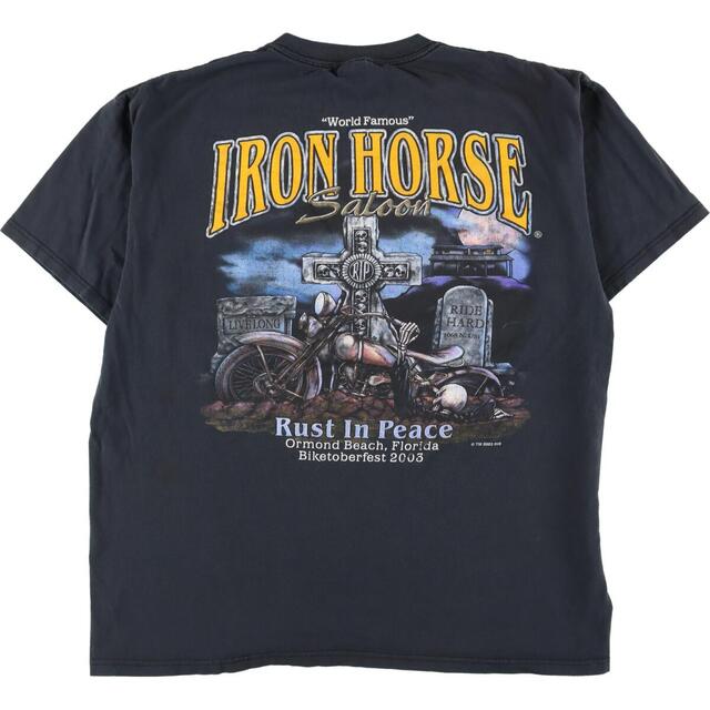 anvil IRON HORSE SALOON モーターサイクル バイクTシャツ メンズXL /eaa321653 