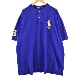 ラルフローレン(Ralph Lauren)の古着 ビックサイズ ラルフローレン Ralph Lauren POLO by Ralph Lauren ミドルポニー 半袖 ポロシャツ メンズXXXL /eaa316950(ポロシャツ)