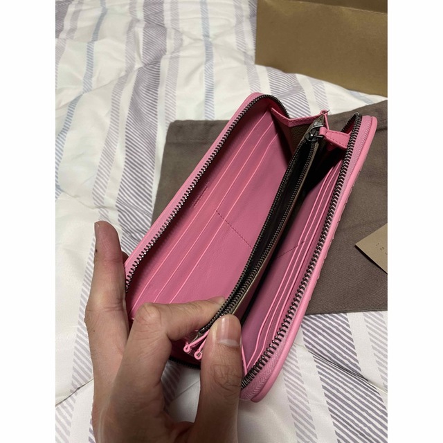 新品未使用 ボッテガヴェネタ イントレチャート 長財布 ピンク