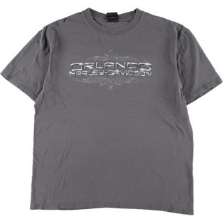 ハーレーダビッドソン(Harley Davidson)の古着 ハーレーダビッドソン Harley-Davidson モーターサイクル バイクTシャツ メンズL /eaa321666(Tシャツ/カットソー(半袖/袖なし))