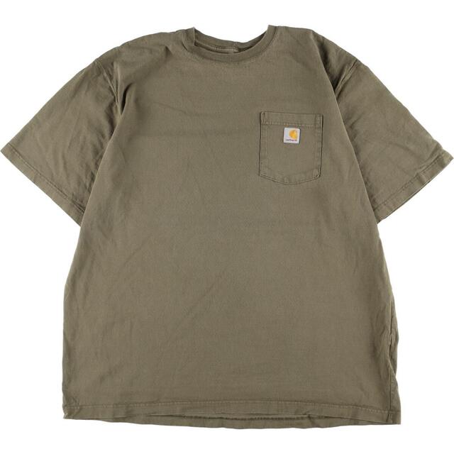 カーハート Carhartt ORIGINAL FIT 半袖 ワンポイントロゴポケットTシャツ メンズXXL /eaa319467