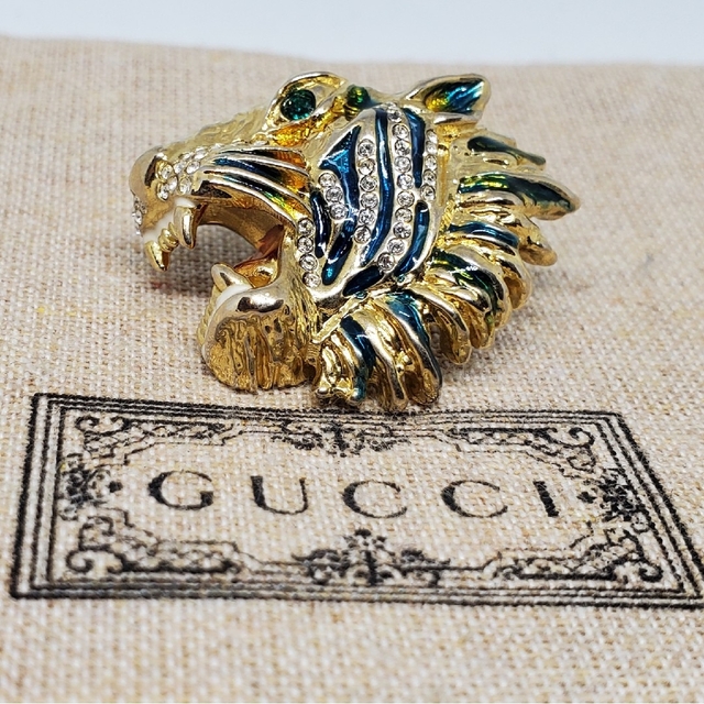 Gucci - 【超レア廃盤美品】GUCCI ビジュ ピアス タイガー ヘッド