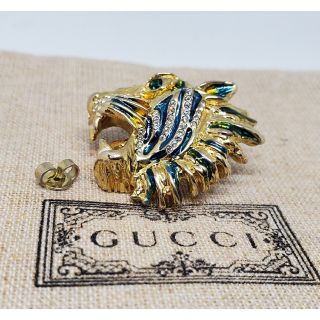 Gucci - 【超レア廃盤美品】GUCCI ビジュ ピアス タイガー ヘッド ...