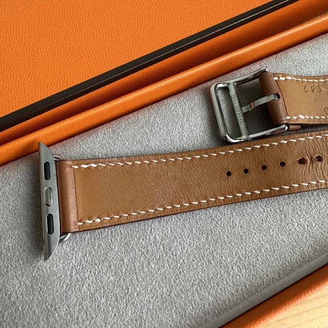 38-41mm用】アップルウォッチ エルメス レザーバンド ゴールド-