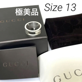 グッチ(Gucci)の【鏡面✨】GUCCIブランデッドGリング刻印14 日本サイズ13 箱　袋　カード(リング(指輪))