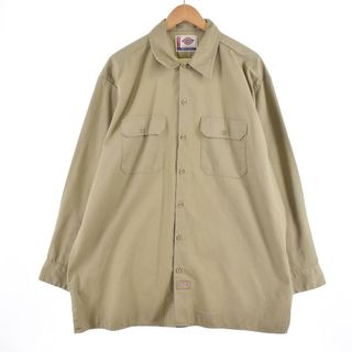 ディッキーズ(Dickies)の古着 ディッキーズ Dickies 長袖 ワークシャツ メンズXL /eaa319226(シャツ)