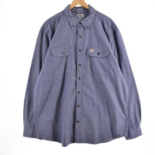 カーハート(carhartt)の古着 カーハート Carhartt ORIGINAL FIT 長袖 ボタンダウン ワークシャツ メンズXXL /eaa319229(シャツ)