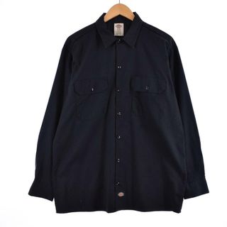 ディッキーズ(Dickies)の古着 ディッキーズ Dickies 長袖 ワークシャツ メンズL /eaa319232(シャツ)