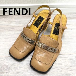 フェンディ(FENDI)のFENDI フェンディ　22.0〜22.5 イタリア製　ブラウン　本革(ハイヒール/パンプス)