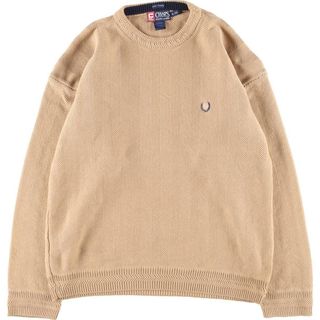 ラルフローレン(Ralph Lauren)の古着 90年代 ラルフローレン Ralph Lauren CHAPS チャップス ヘリンボーン コットンニットセーター メンズXL ヴィンテージ /eaa319543(ニット/セーター)