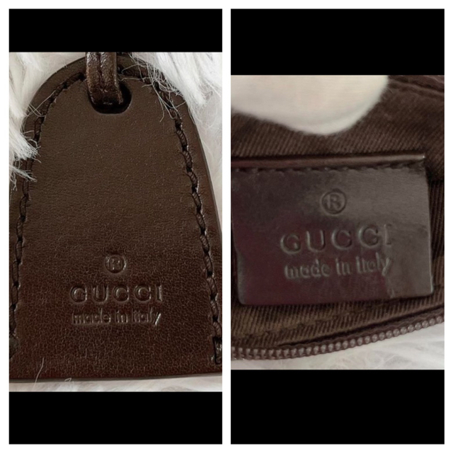 Gucci(グッチ)の☆GUCCI キャンバス×レザー☆GG柄 トートバッグ ブラウン￼ ポーチ付き レディースのバッグ(トートバッグ)の商品写真