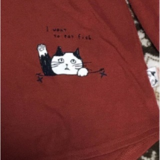 サンタモニカ(Santa Monica)の古着 tシャツ 可愛い 猫ちゃん カットソー 長袖 カットソー(カットソー(長袖/七分))