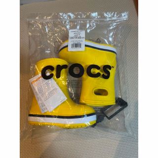 クロックス(crocs)のクロックス レインブーツ キッズ イエロー C7(15cm)(長靴/レインシューズ)